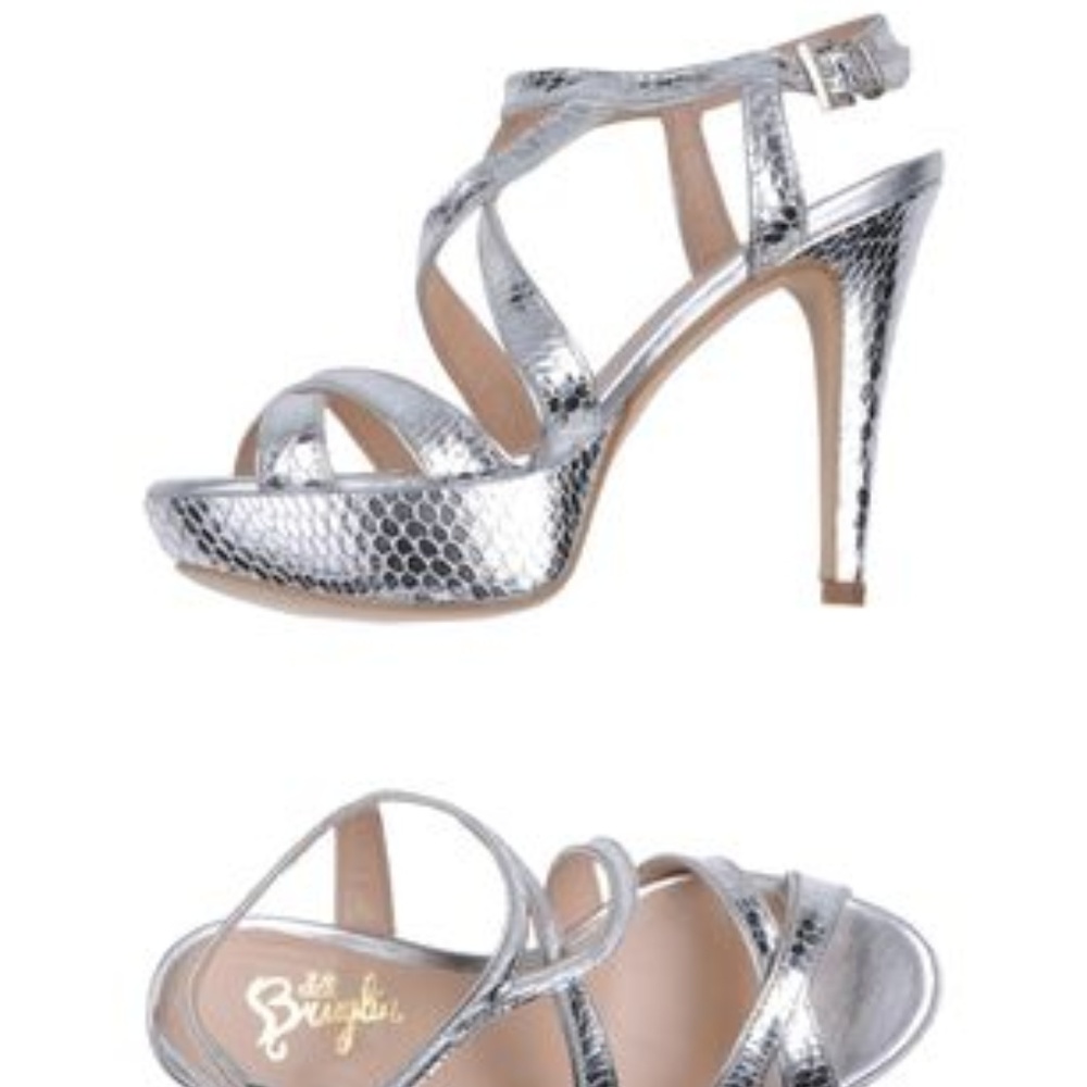 F.lli Bruglia silver platform heels, 7